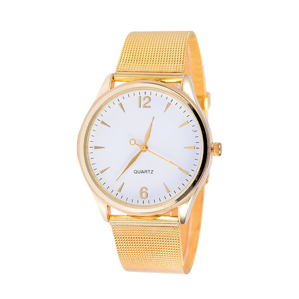 Luxury Watch Gift For Her - Kadınlar için Kuvars Saat, Altın Rengi